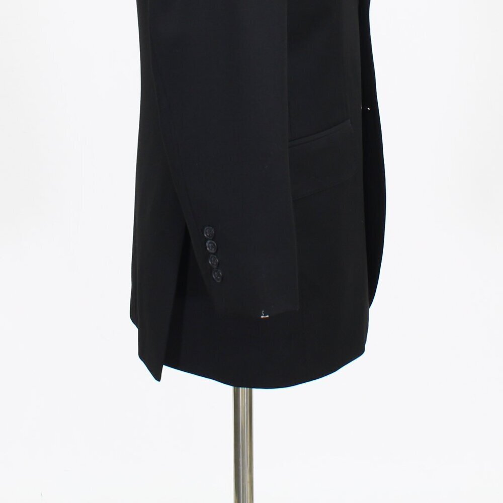 Express 38r Black Solid 2-Button Sport Coat Blaze… - image 6